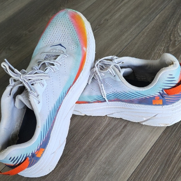 Hoka White and Multicolor Athletic Shoes - Picture 7 of 10